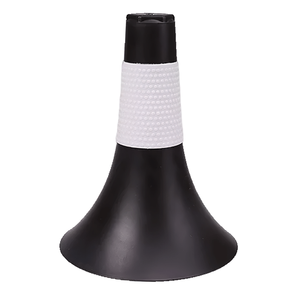 Durable agility speed cone with black design and bright band for football and basketball drills.