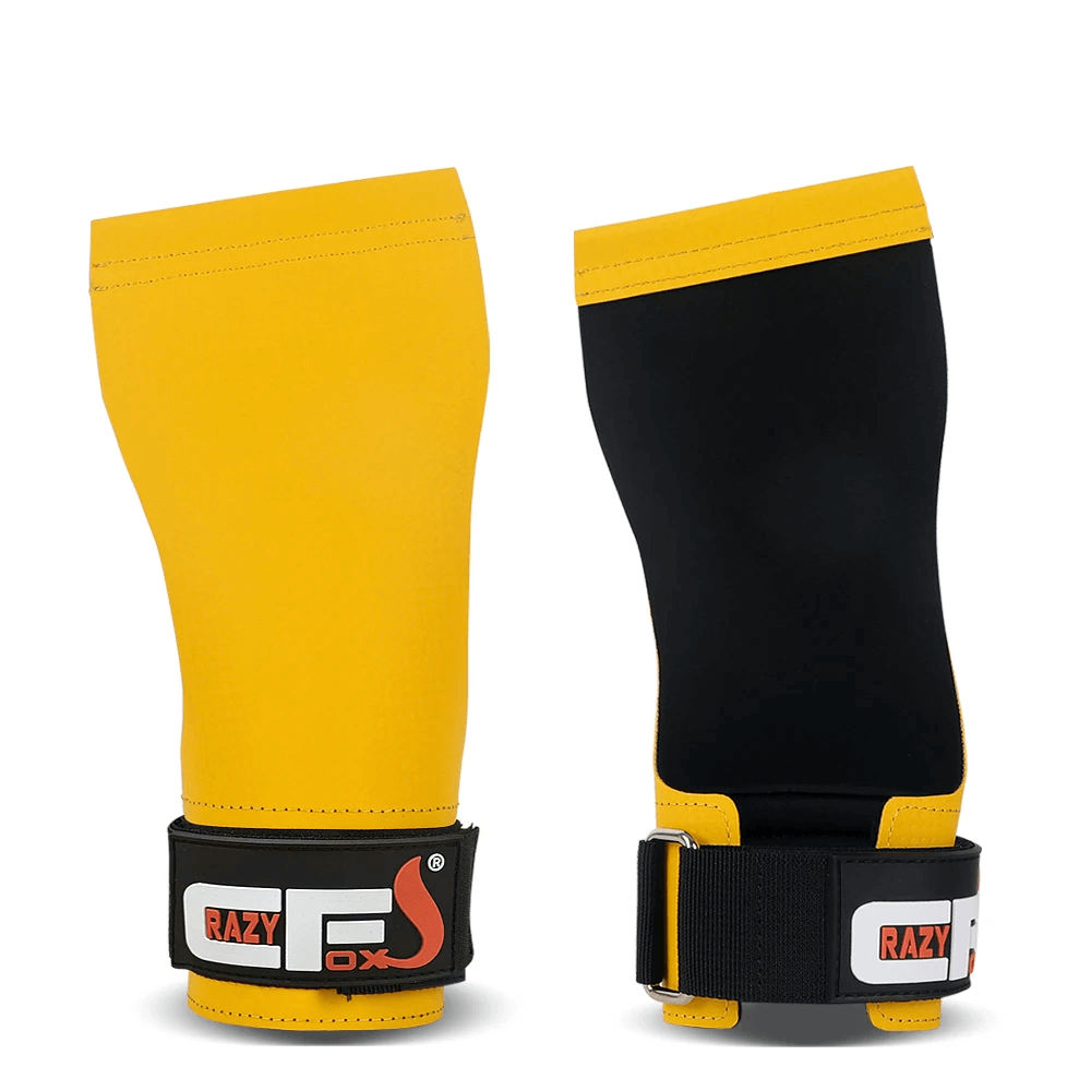 Durable Rubber Chalk Grips for Weight Lifting - SF3439 with vibrant yellow and black design for enhanced grip and performance