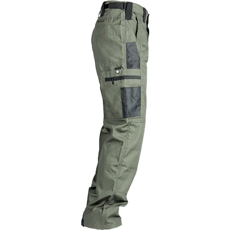 Durable trekking trousers SF2061 with multiple pockets, side view. Perfect for outdoor adventures with reinforced knees.