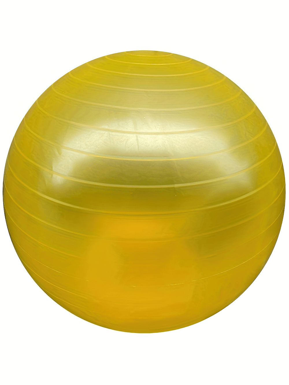 Yellow durable yoga ball SF2850 for stability, core training, Pilates, strength, and balance exercises. Eco-friendly, anti-burst design.