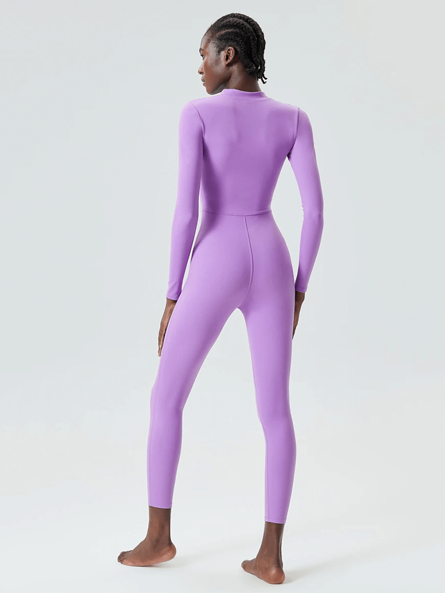 Dynamic Long Sleeves Jumpsuit for Yoga and Gym - SF2082
