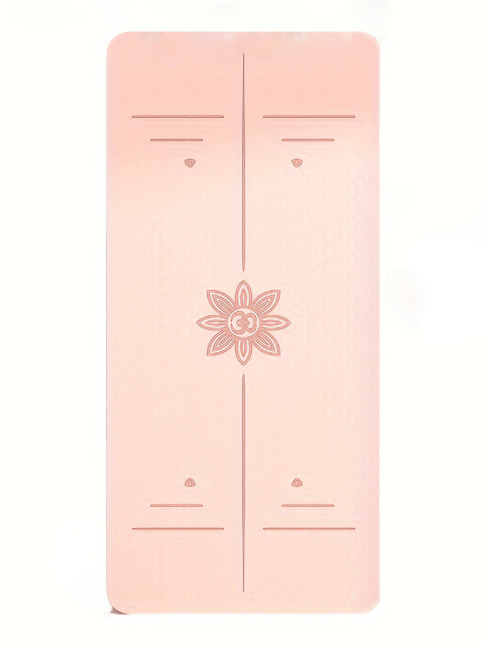 Pink Eco-Friendly TPE Yoga Mat SF2868 with Asana Guidelines for Perfect Alignment, Non-Slip Surface for Home Fitness and Pilates Sessions