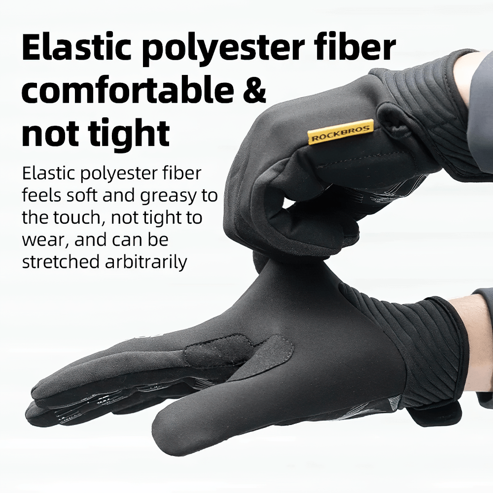 Elastic Anti-slip Full Finger Cycling Gloves SF2628 with touch screen and breathable material for enhanced grip and precision.