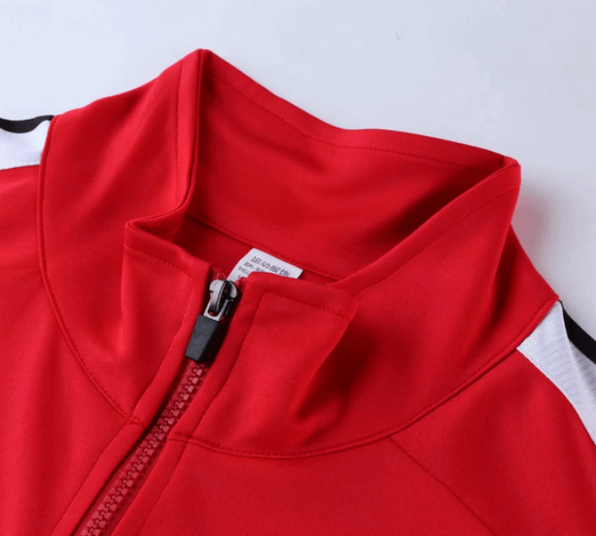 Red Elastic Breathable Men's Sports Jacket with Zipper - SF1775, featuring lightweight, waterproof fabric for running and outdoor activities.