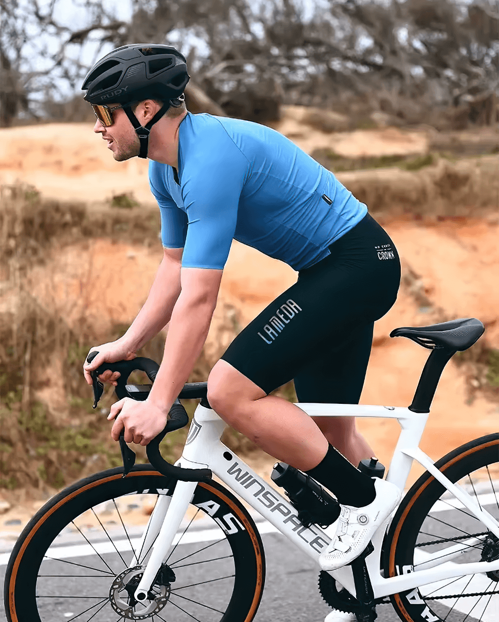 bib bike helmet Elastic Men's Breathable Cycling Bib Shorts
