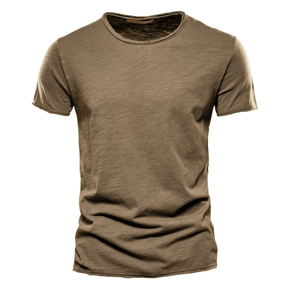 Men's short sleeve sport T-shirt with o-neck, soft and breathable, perfect for casual or workout wear.