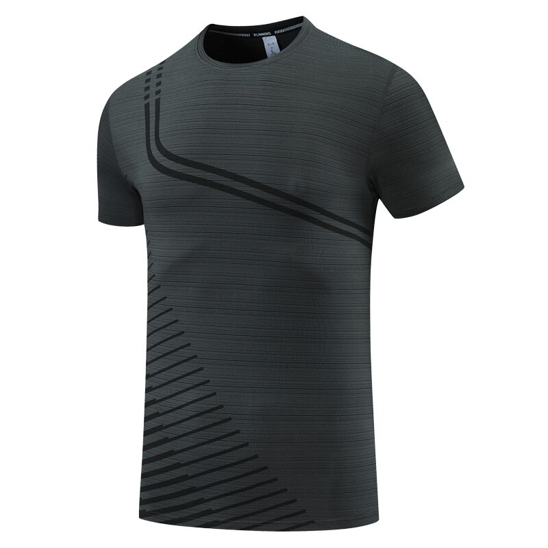 Elastic Quick Dry Men's T-Shirt - Lightweight, breathable sportswear ideal for fitness and running, in stylish black design.