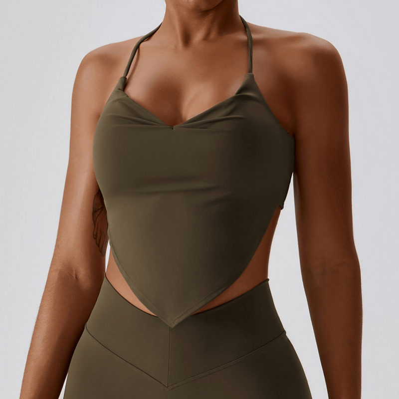 Elastic Quick-Drying Sports Women's Open Back Top - SF1327