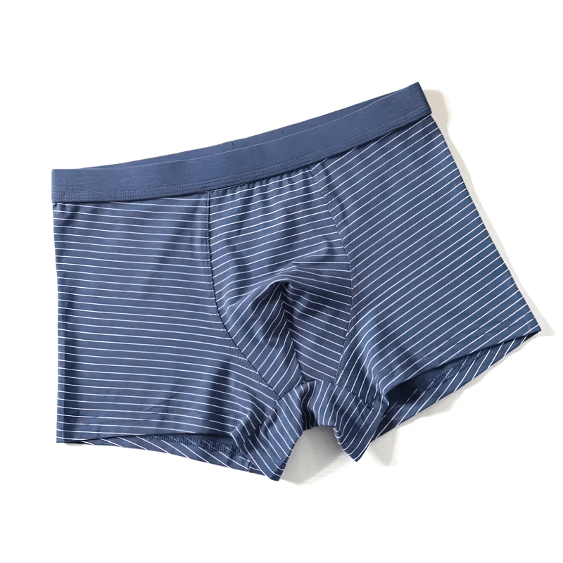 Elastic Soft Men's Boxers SF1330 - Moisture-wicking and breathable blue striped underwear for cool comfort.