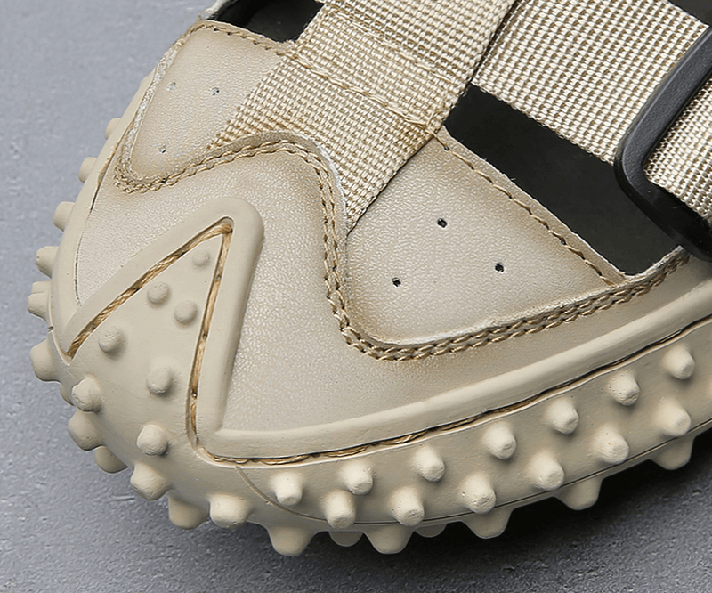 Sandales de randonnée en cuir à semelles élastiques pour hommes avec tige respirante - SPF1396 