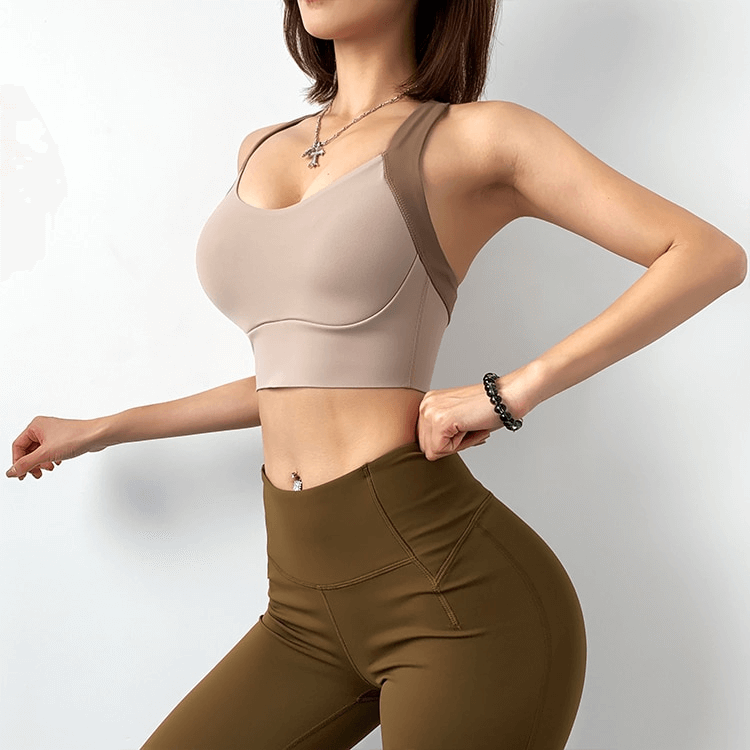 Elastic Support Women's Sports Bra SF1299 for Training, Quick Dry Nylon, perfect for female athletes seeking comfort and performance.