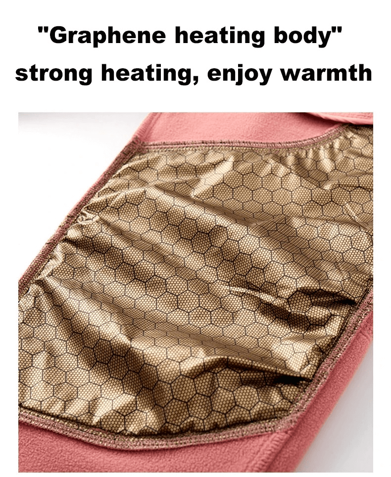 Close-up of graphene heating material integrated into outdoor pants, enhancing warmth and comfort for trekking and skiing.