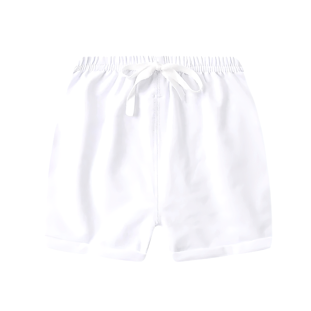 Elastic-Waist Solid Shorts With Drawstring Detail - SF3725 for kids, soft cotton design, ideal for daily wear and outdoor play.