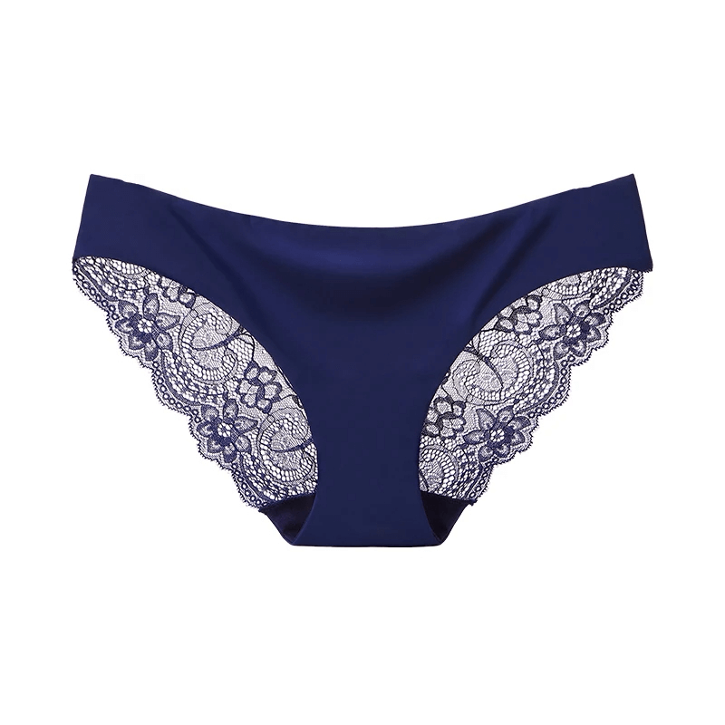 Elegant navy lace-trimmed women's panties SF2180, offering chic style and comfort, tailored for a snug fit.