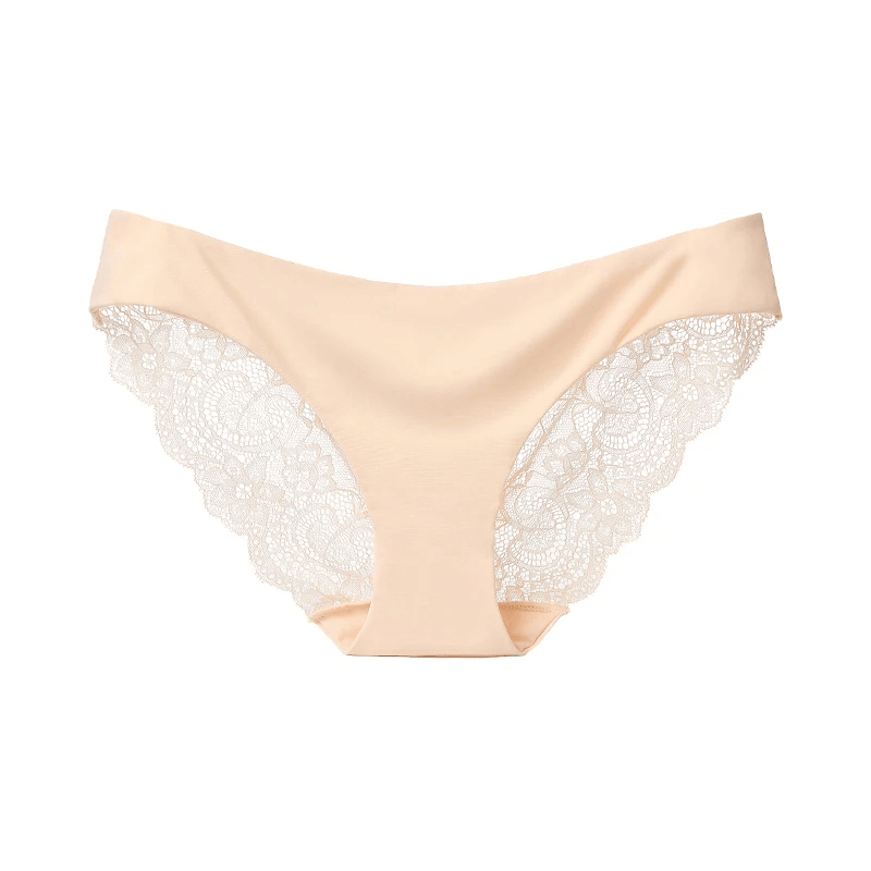 Elegant lace panties in cream with intricate floral detailing for a stylish fit, perfect for modern women who value chic comfort.