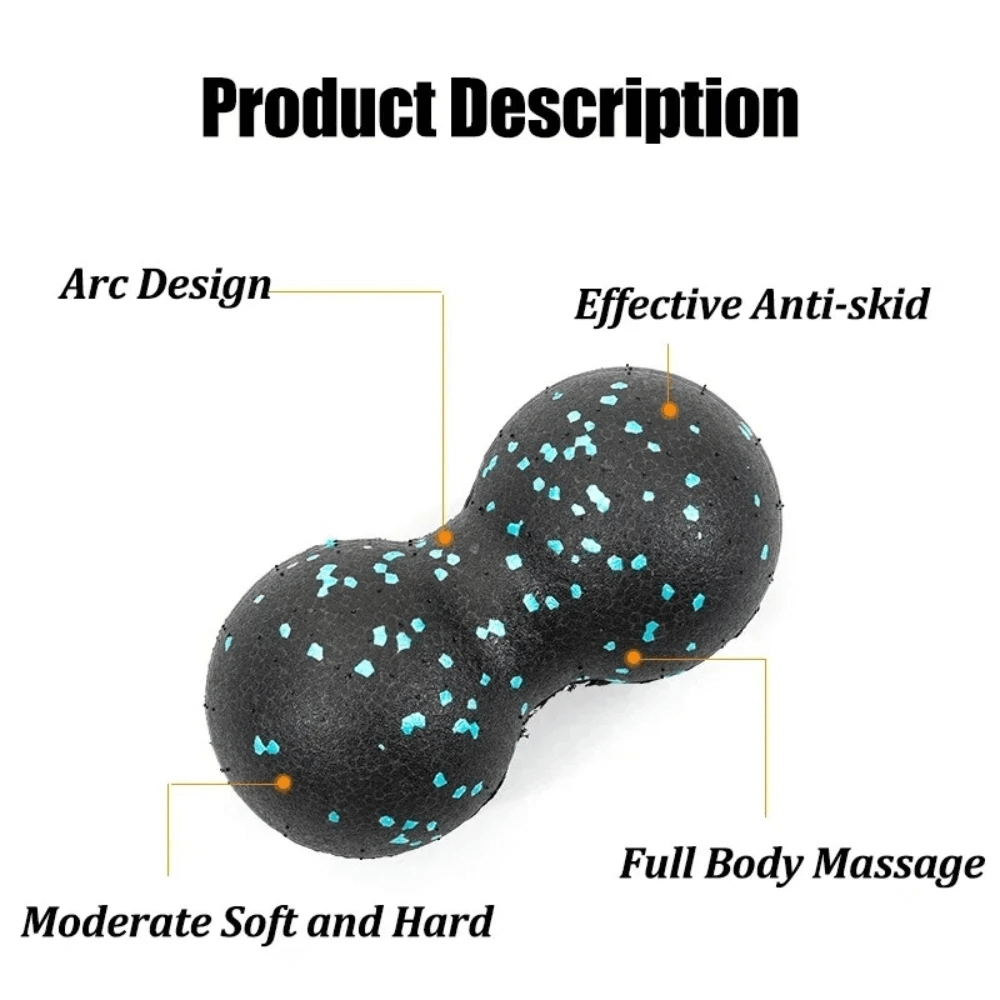 Dual-ball EPP massage set for fitness, featuring an ergonomic design for foot and cervical relief, ideal for yoga routines.