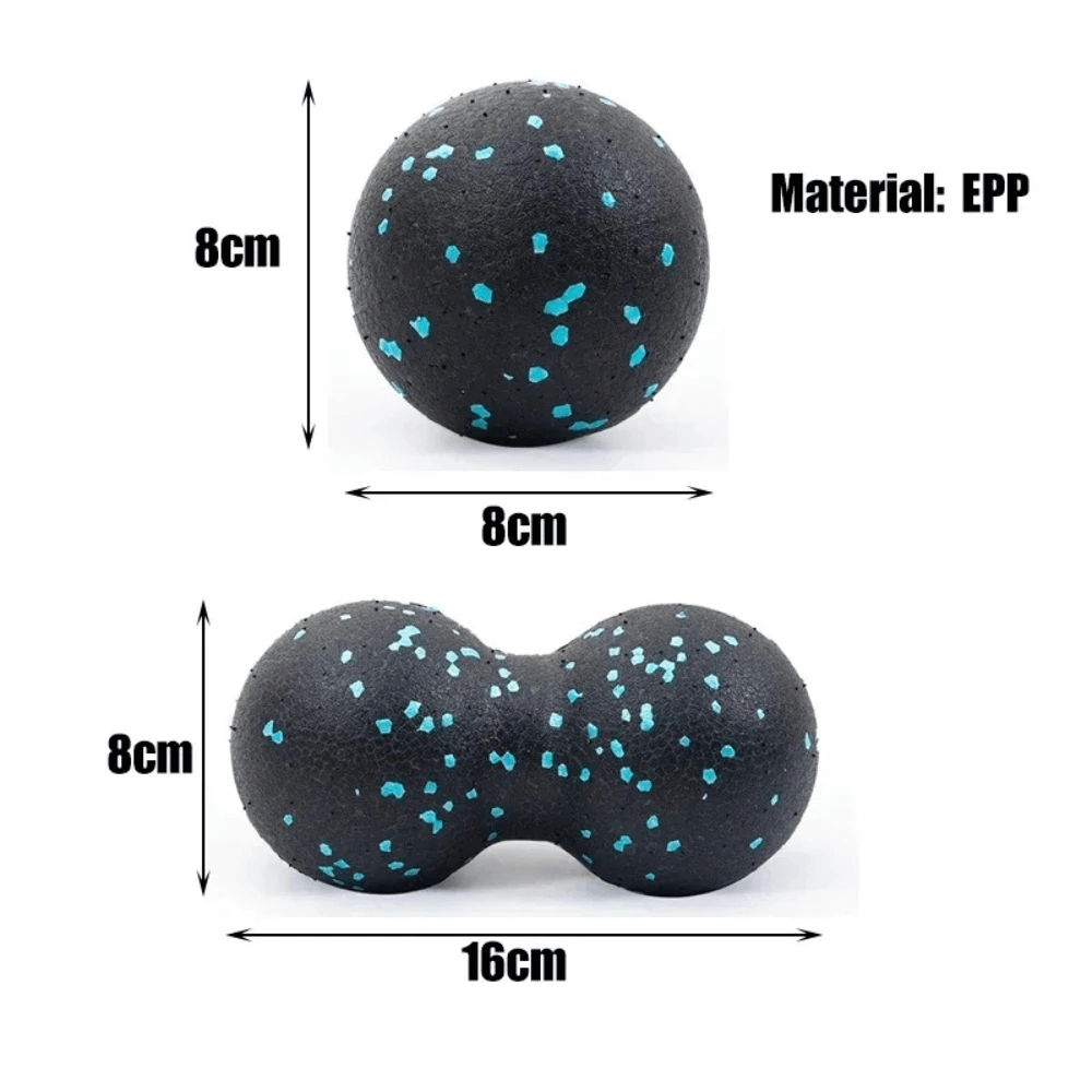 EPP Massage Balls Set SF3250 for Foot and Cervical Relief, featuring an 8x16cm dual-ball peanut design ideal for yoga and fitness.