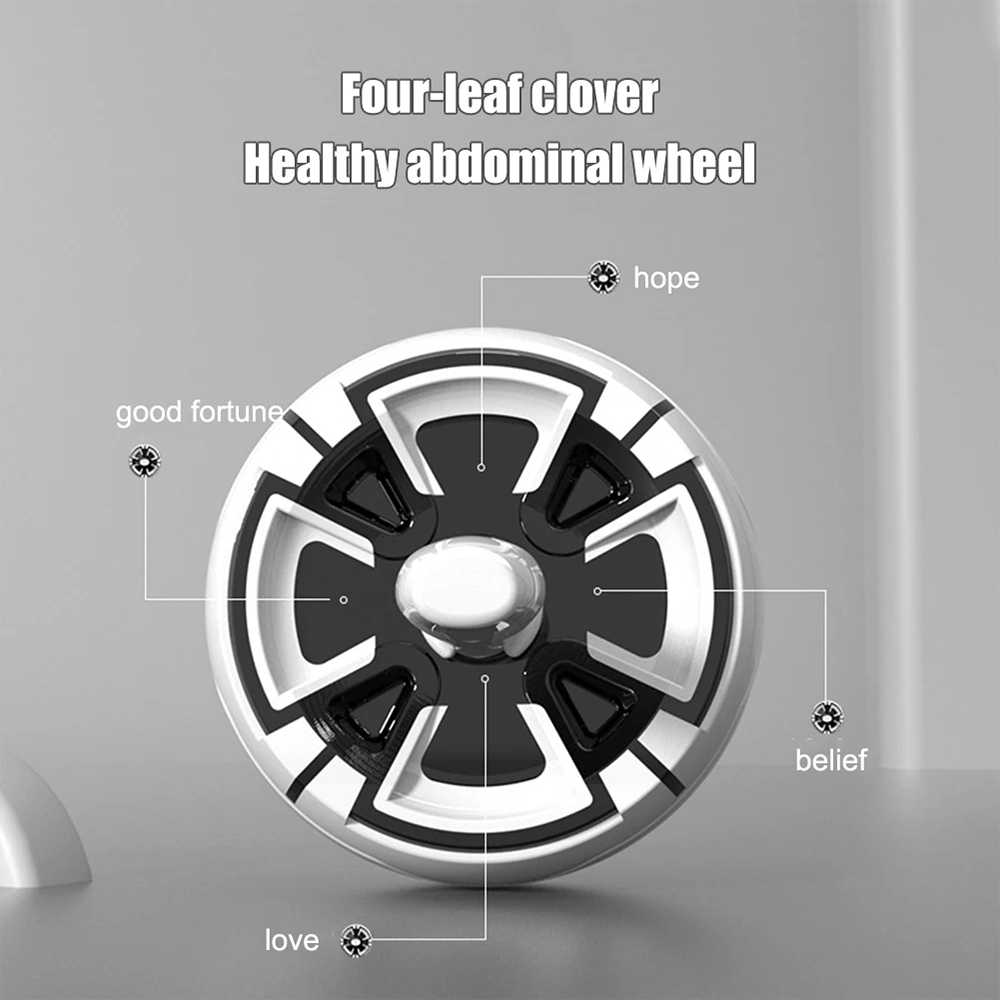 Stylish four-leaf clover design abdominal exercise wheel for core strengthening and fitness enthusiasts.