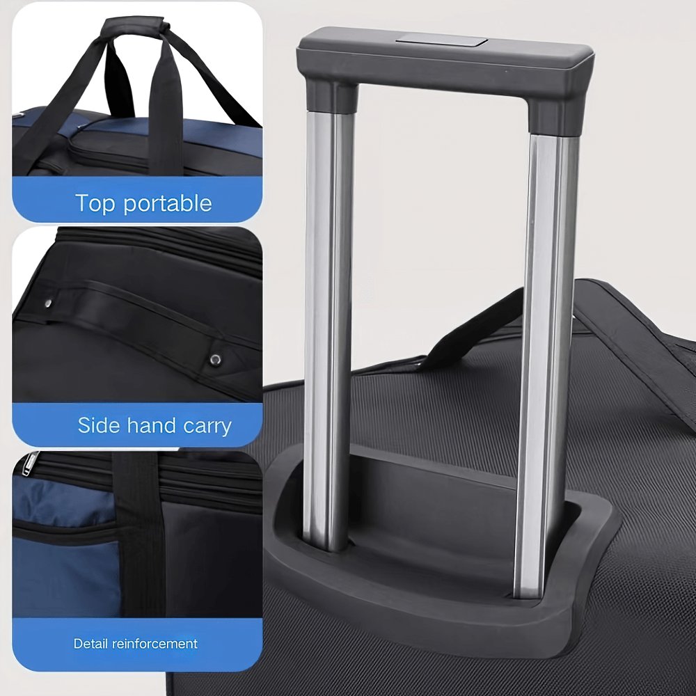 Expandable travel suitcase SF2667 with telescoping handle and durable polyester design, showcasing top portability and side hand carry options.