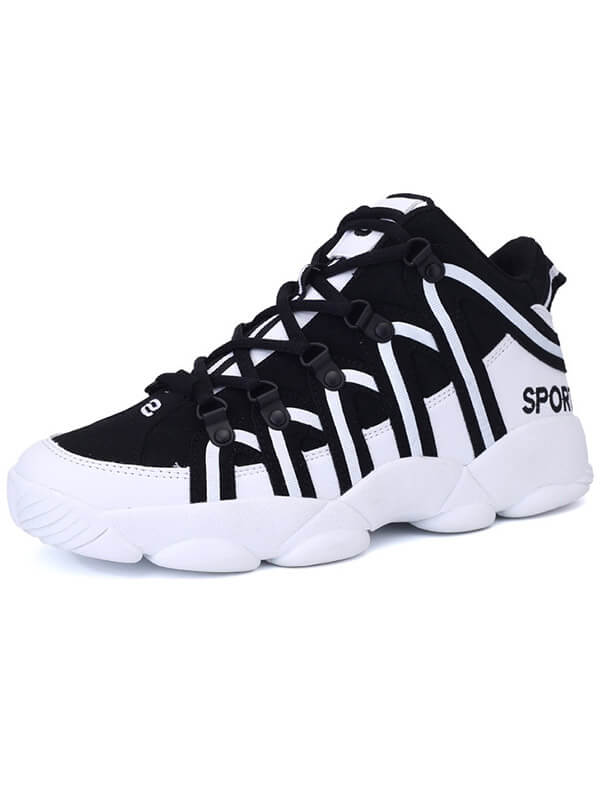 Baskets à lacets tendance / chaussures plates de sport - SPF1075 