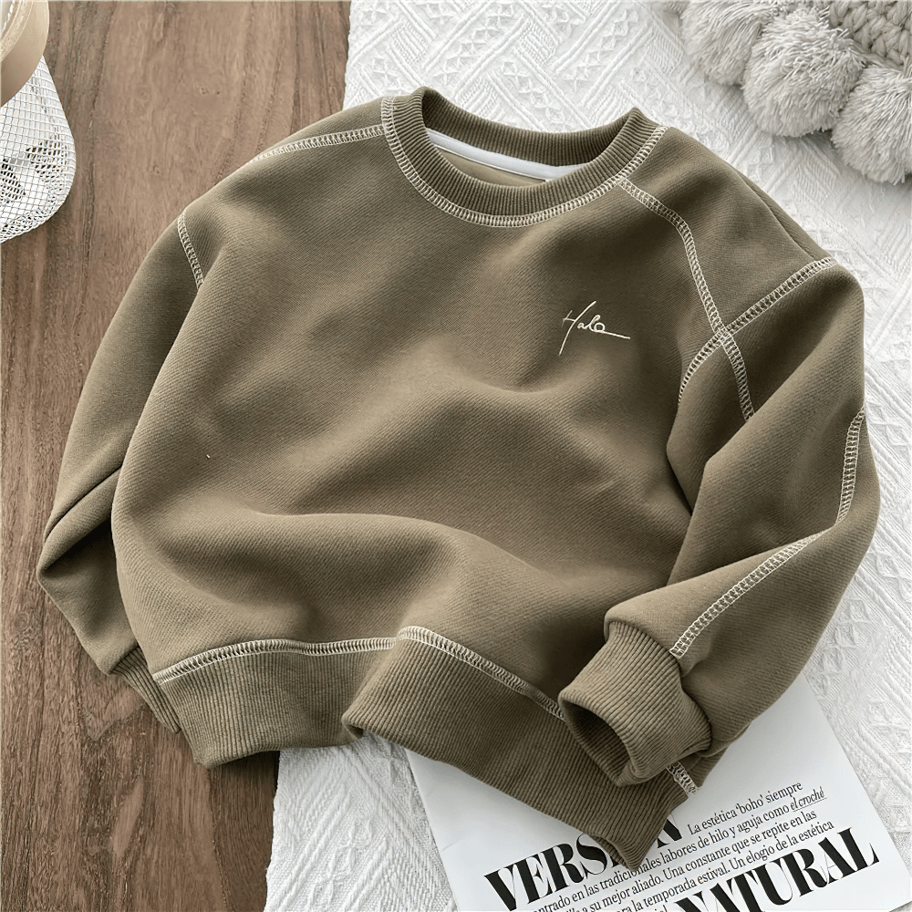 Fashion Loose Crewneck Cotton Pullover for Kids - SF3531, cozy and stylish design.