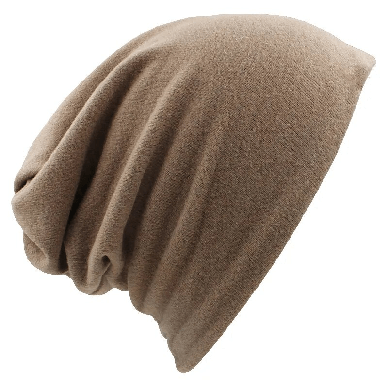 Fashion Multifunction Solid Color Hat Scarf for Women - SF1681, in cozy brown, perfect for style and comfort.