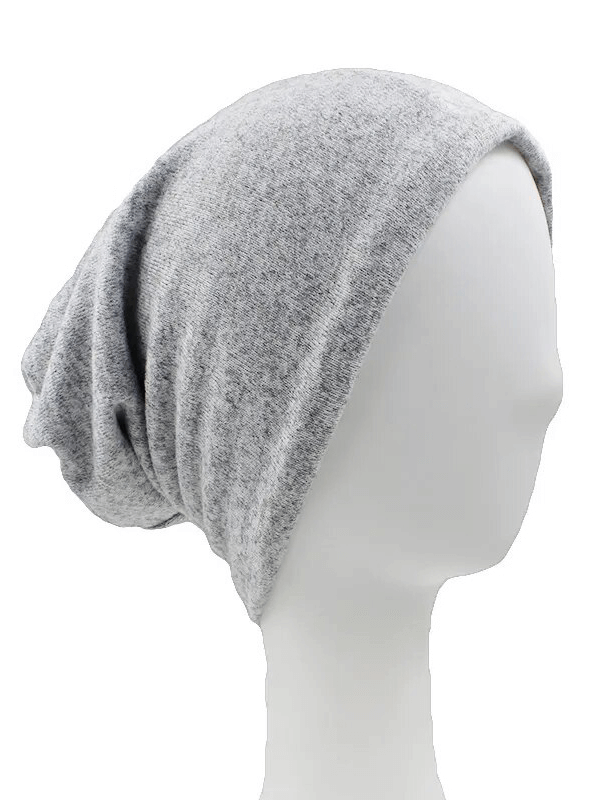 Gray solid color multifunction hat scarf for women, stylish and warm accessory, SF1681.