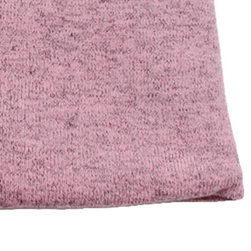 Solid pink multifunction hat scarf for women, made of breathable polyester and acrylic. Stylish and versatile accessory, SKU SF1681.