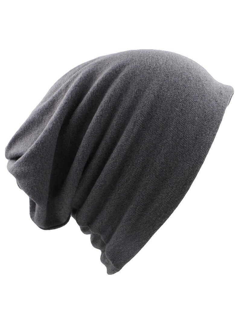 Gray multifunction hat scarf for women SF1681, made of polyester and acrylic, trendy and comfortable for all-day wear.