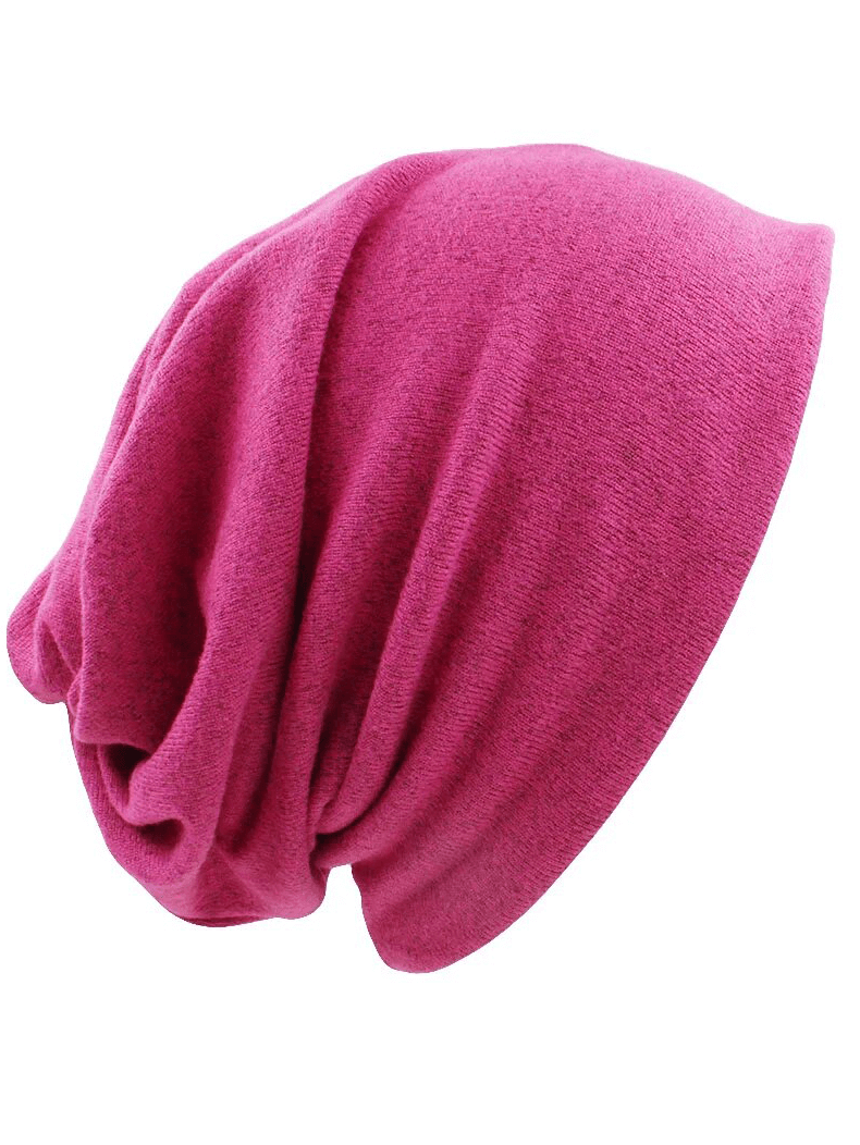 Fashion Multifunction Solid Color Hat Scarf for Women in pink - SF1681. Stylish, breathable, and lightweight design for comfort and warmth.