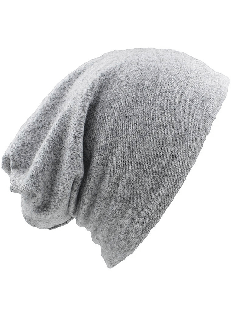 Gray multifunctional hat scarf for women, made from high-quality polyester and acrylic, adding a stylish accent to any outfit.