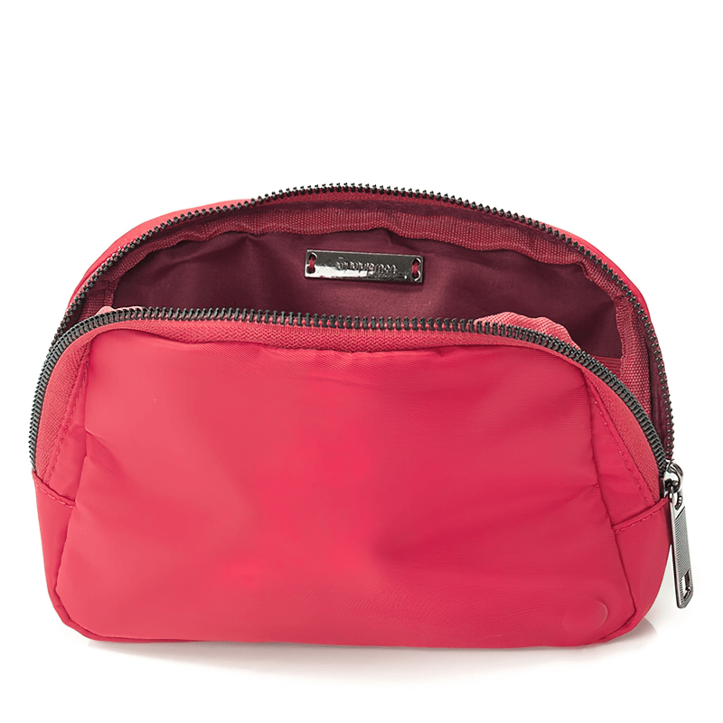 Red Fashion Sports Multi-function Waist Bag SF1511, durable nylon, unisex style, ideal for running and sports with secure zipper pocket.