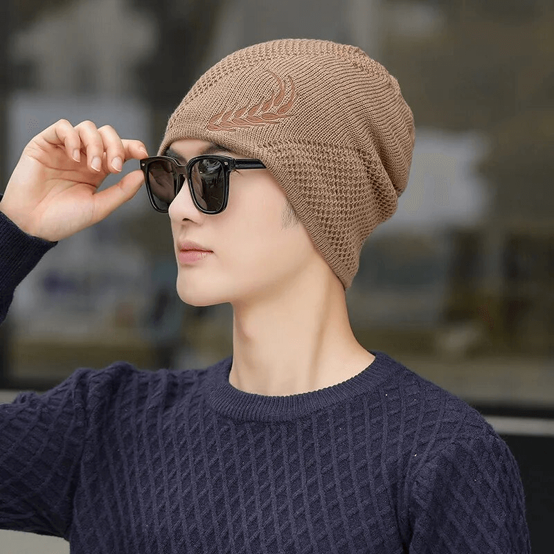 Fashion Warm Knitted Ski Beanie with Wheat Ear Pattent - SF1676