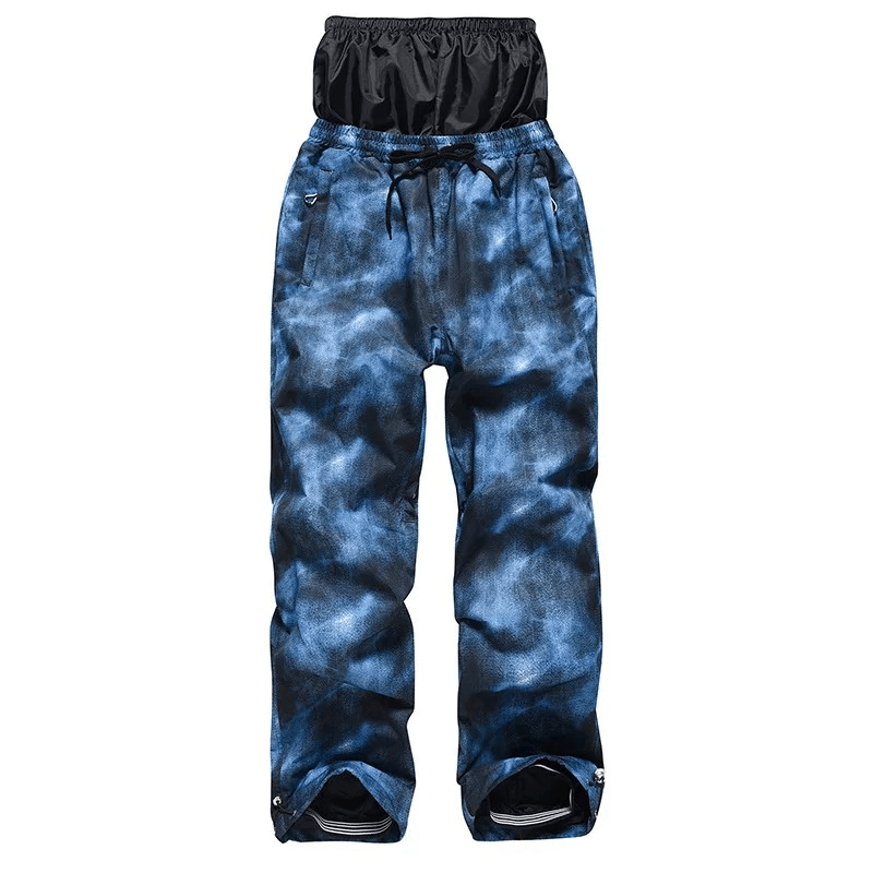 Fashion Warm Windproof Waterproof Snowboarding Pants SF1842 in blue, made of polyester with zipper fly, ideal for winter sports.