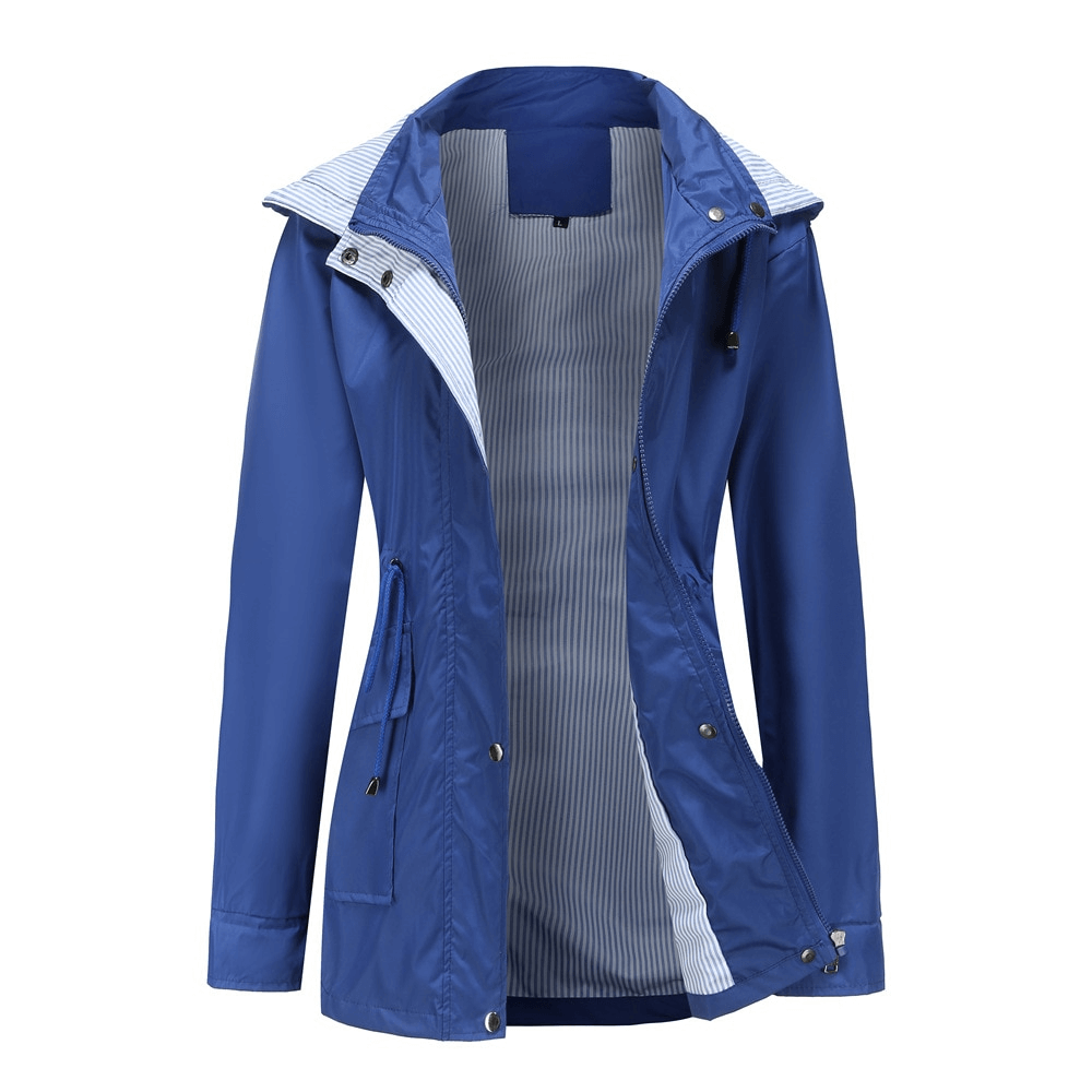 Fashion Waterproof Detachable Hood Trench Coat for Women - SF1497