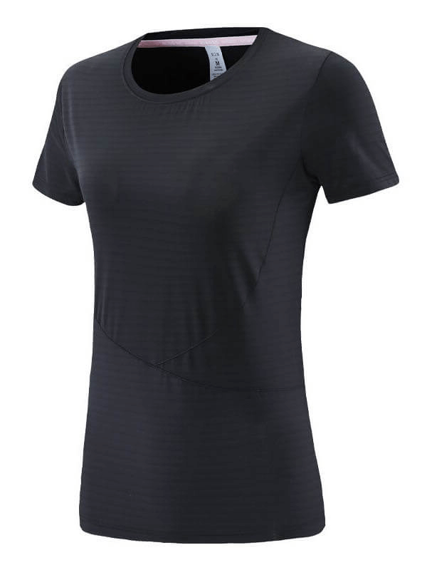 Modisches Damen-T-Shirt mit kurzen Ärmeln / atmungsaktives Slim-Fit-T-Shirt zum Laufen – SF0085