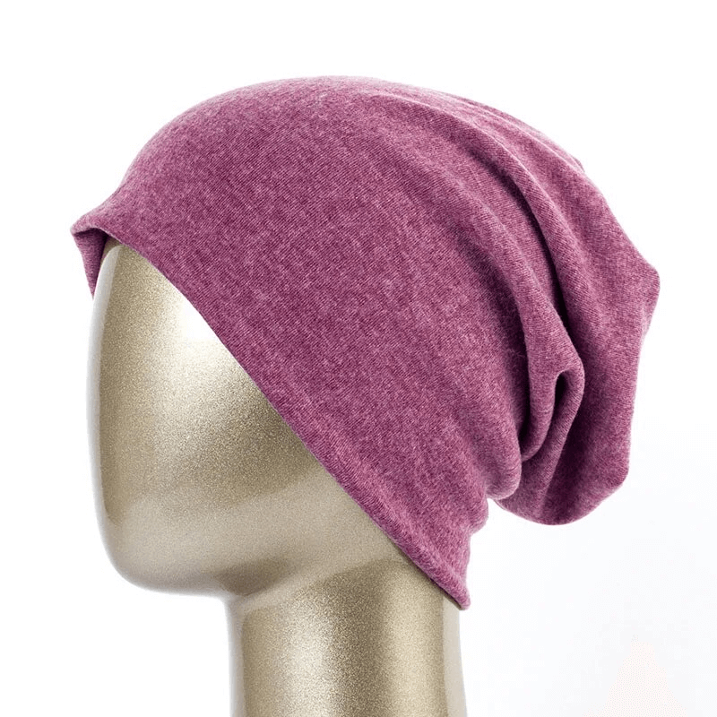 Fashionable Cotton Casual Women's Beanie in Solid Color, Side View, SF1699