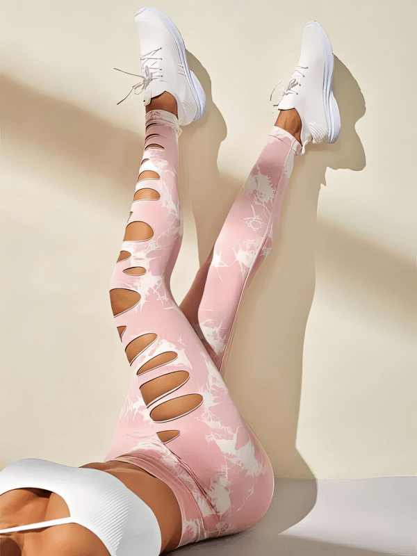 Leggings serrés élastiques à la mode pour femmes avec découpes - SPF1310 