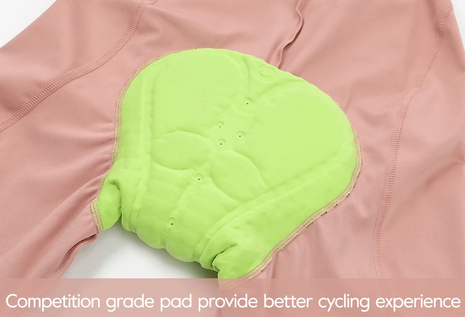 Women's cycling bib shorts with competition-grade padding for optimal road biking comfort and performance.