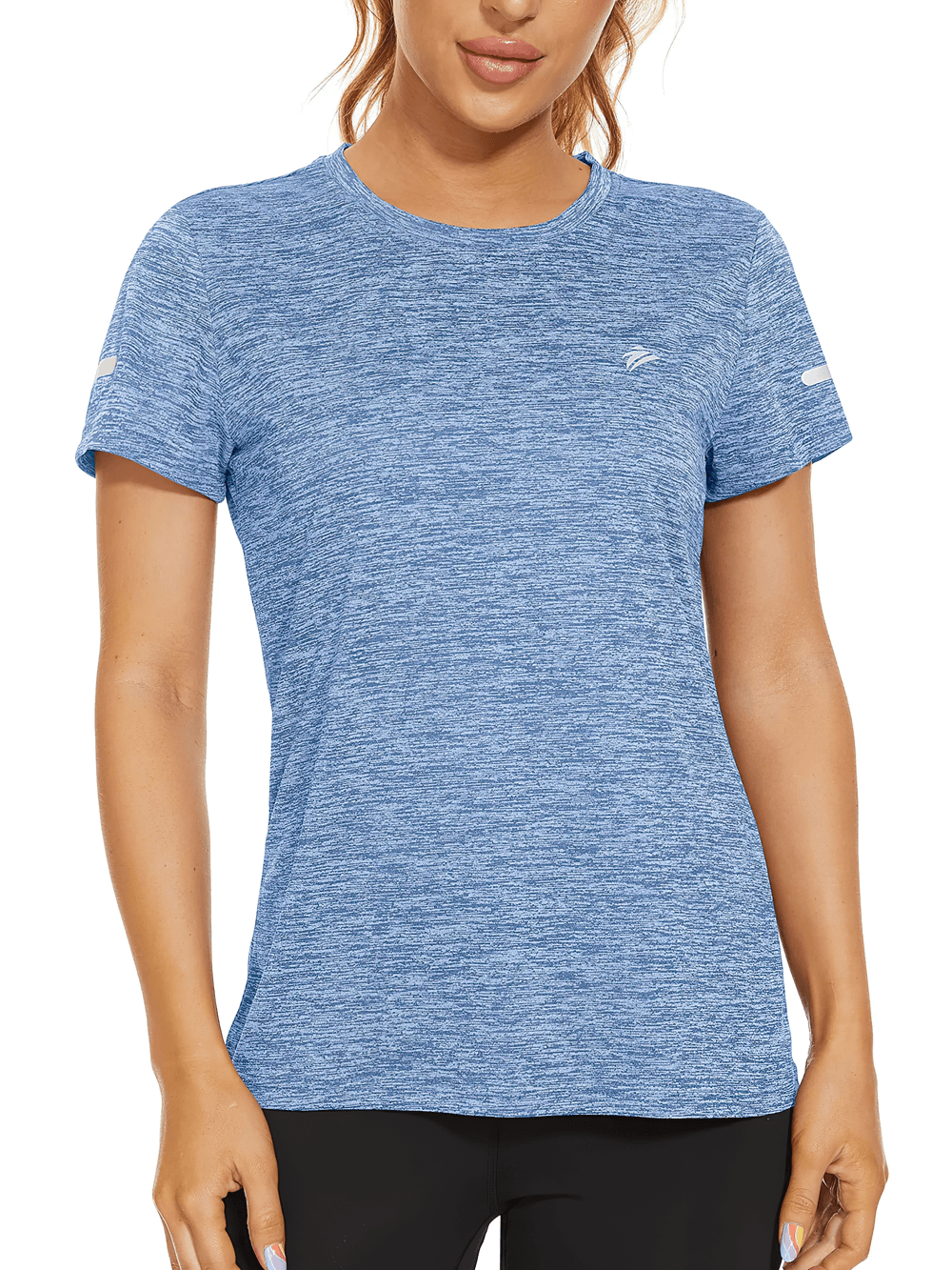 Female Elastic Running O-Neck Active T-Shirt - SF4497