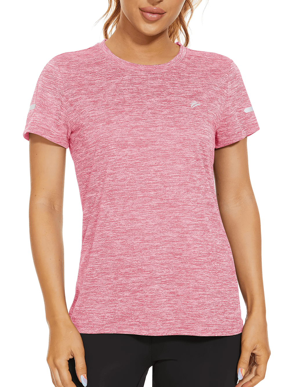 Female Elastic Running O-Neck Active T-Shirt - SF4497
