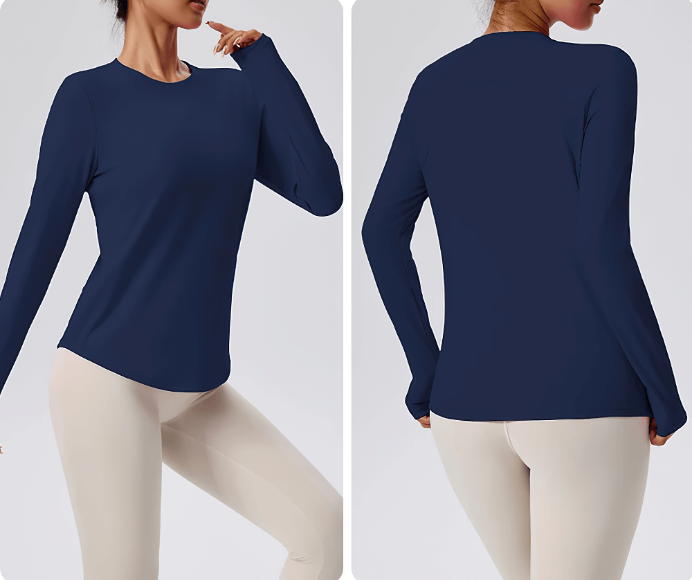 Female Full Sleeve Breathable Yoga Top for Fitness - SF4197