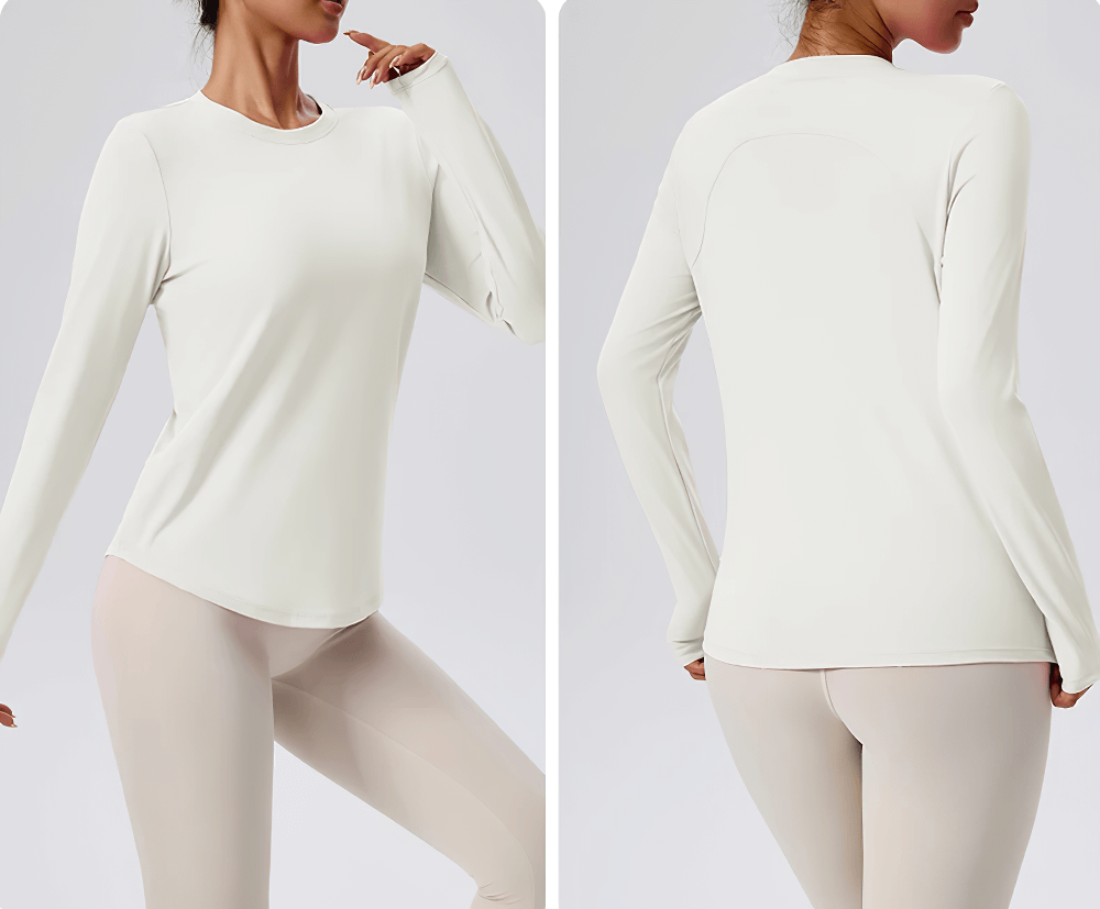 Female Full Sleeve Breathable Yoga Top for Fitness - SF4197