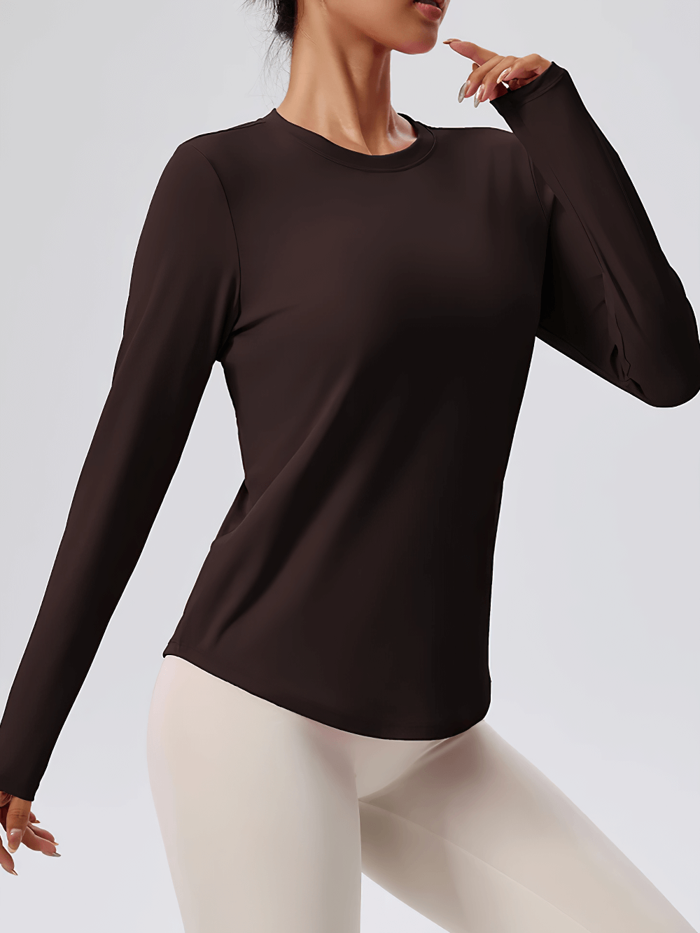 Female Full Sleeve Breathable Yoga Top for Fitness - SF4197