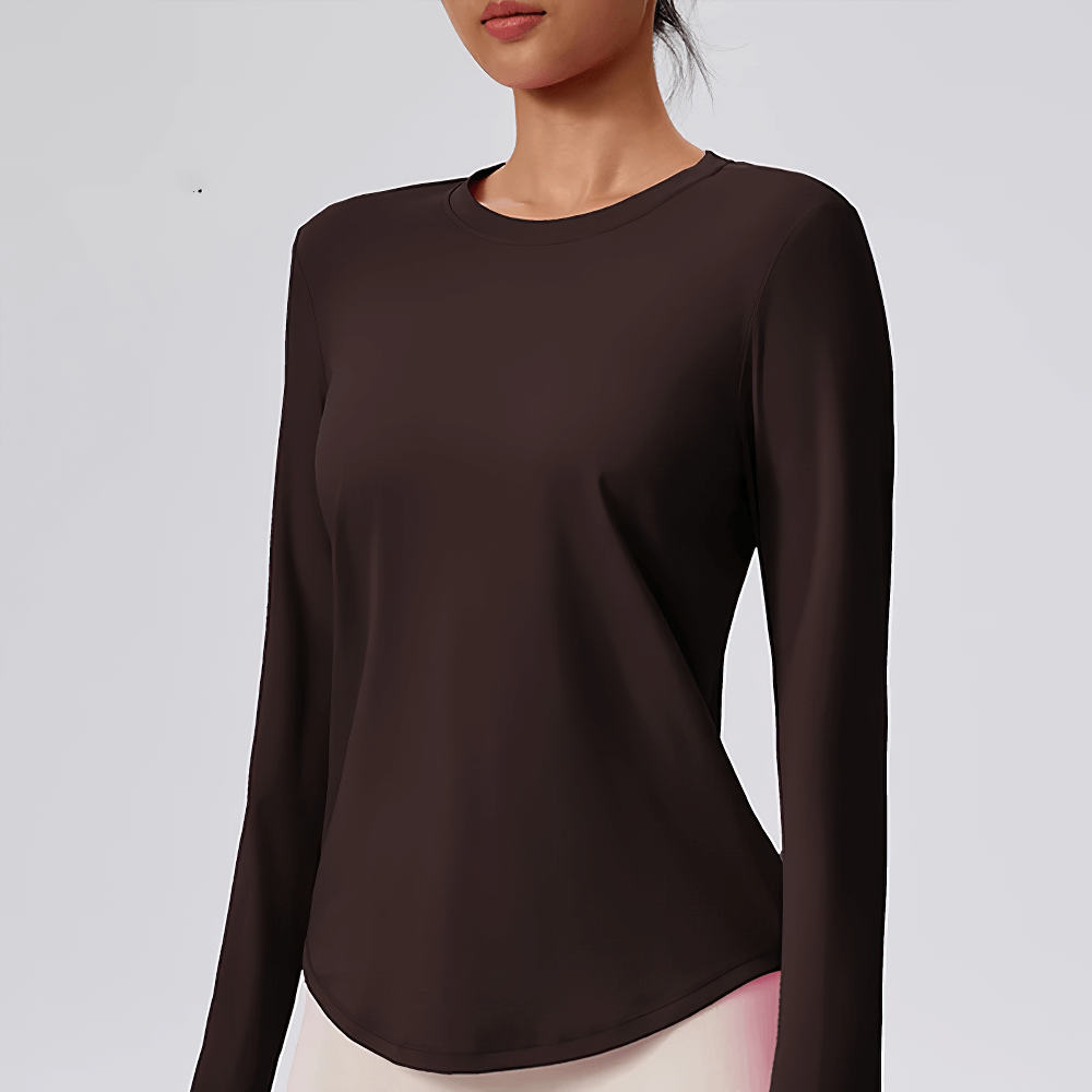 Female Full Sleeve Breathable Yoga Top for Fitness - SF4197