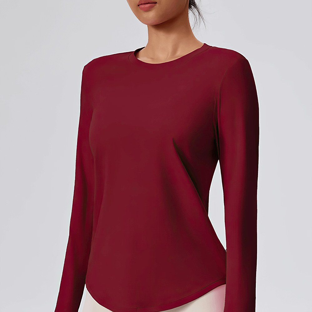 Female Full Sleeve Breathable Yoga Top for Fitness - SF4197