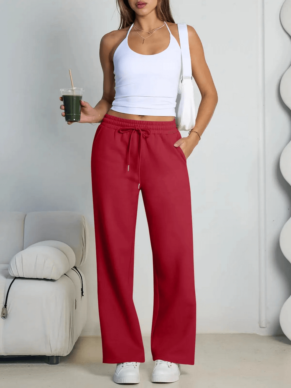 Female High Waist Wide Leg Sport Pants - SF4295
