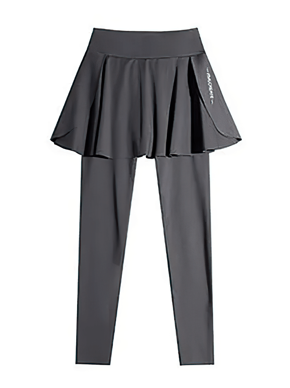 Alt Tag: Female High Waist Yoga Skirt Leggings with Pocket - SF4409 quick-dry full-length leggings with skirt overlay and pockets