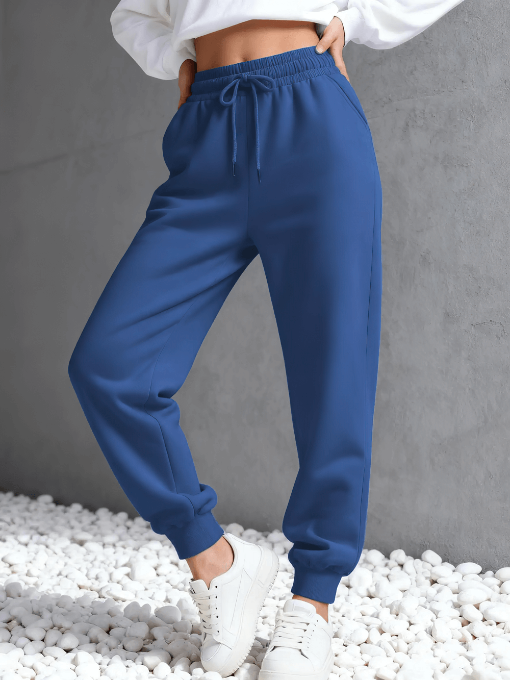 Female Loose Sport Jogging Pants with Elastic Waistband - SF4268