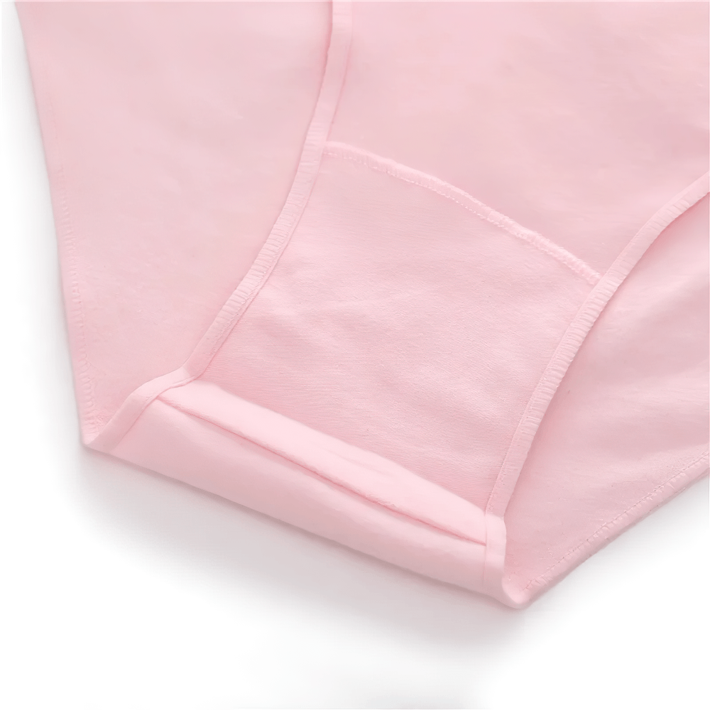 Female Low Waist Cotton Panties with Smooth Edges - SF4667 in soft pink color with smooth edges.